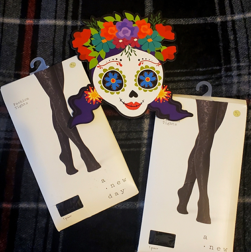 Brand New M/L Black Fashion Tights
